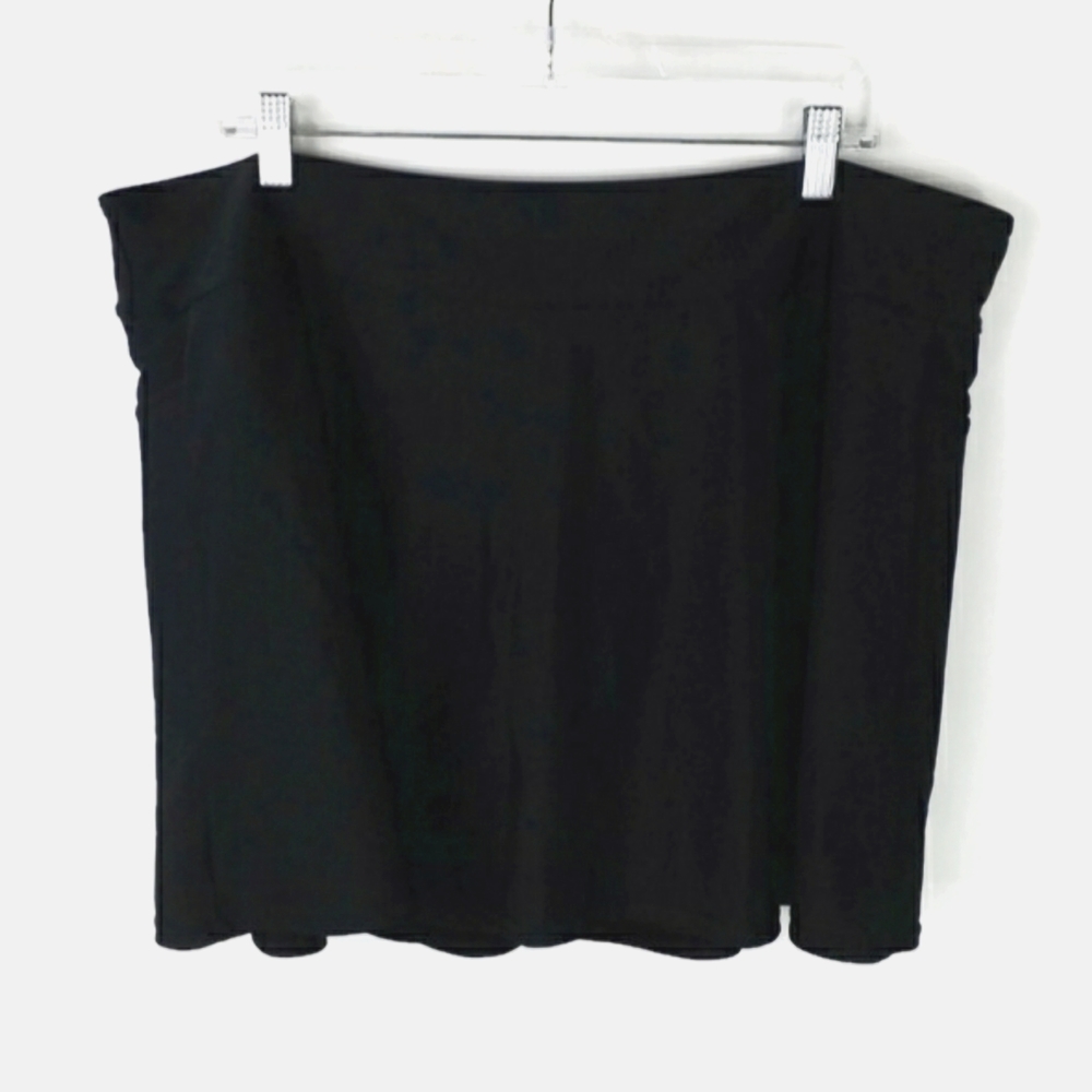 Septangle High Waist Skirted Swim Bottoms Womens Black Size 26
